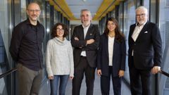 Miembros del grupo Neurocom de la UDC en el congreso en el que se ha presentado el ensayo