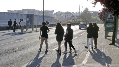 La calle Reina Victoria de Pontevedra, que se cerr� al tr�fico rodado en septiembre del 2020
