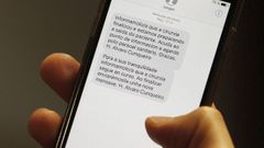 Mensaje que el Sergas env�a a un usario por SMS.