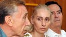 El abogado de los padres de Yéremi Vargas, la madre y el abuelo del niño en la rueda de prensa del 2019 para anunciar que pedirían la reapertura del caso