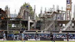 Vista de la grada de Gol de Bala�dos durante el Celta-Levante.