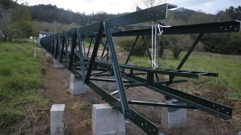 Imagen de la torreta para instalar una antena en Chavn cuya obra fue paralizada este lunes