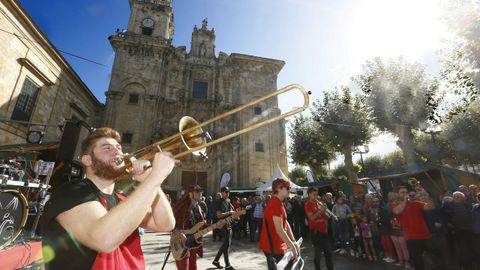 Imagen de archivo de una charanga en una edicin de la Festa da Faba anterior a la pandemia