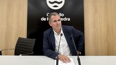 El portavoz del PP, Rafa Dom�nguez,  este mi�rcoles en el Concello de Pontevedra