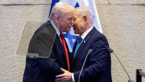 Reuni�n entre Donald Trump Y Benjamin Netanyahu, en octubre del 2025.