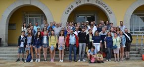 La comitiva de Guerledan visit� el Concello, la playa del lago y el casco urbano de la villa.