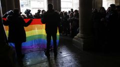 Concentraci�n contra la homofobia.