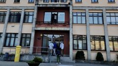 Entrada del consistorio local de Valdovi�o, en una foto de archivo