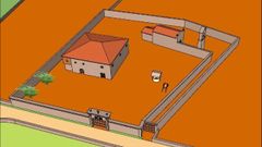 Una reconstrucci�n en tres dimensiones del posible aspecto del recinto del antiguo priorato de San Romao de Moreda