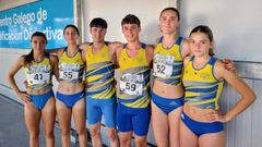 Integrantes del Atletismo Barbanza en Pontevedra.