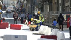 Trabajadores, ayer en las obras de Montevideo