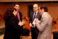 Elena Su�rez, Javier Pu�al, Jos� Luis Mateo y Alberto Blanco, ayer en el sal�n de plenos de Ravella.