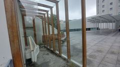 Cuna del antiguo hospital Xeral conservada en la Cidade da Xustiza