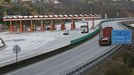 Cabinas de peaje de la autopista AP-9 en Alba (Pontevedra)