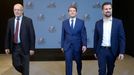 De izquierda a derecha, Igea (Cs), Ma�ueco (PP) y Tudanca (PSOE). 