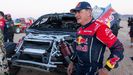 Carlos Sainz Cenamor.Carlos Sainz Cenamor corri sin parabrisas la ltima etapa del Dakar