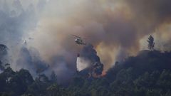 Incendio registrado en Tllara (Lousame) la segunda semana de agosto