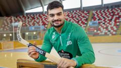 Bruno Saavedra, jugador del Liceo, en el Palacio de los Deportes de Riazor