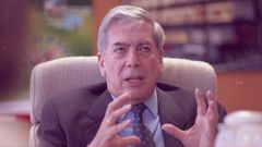 Vargas Llosa, en un caf de redaccin en La Voz en 1997