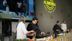 Showcooking de Alimerka con Pedro Rodr�guez y Nacho Manzano