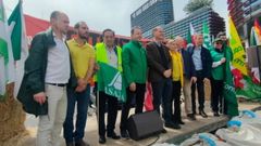 Un grupo de agricultores de Asaja en Estrasburgo