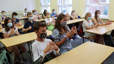 Vuelta al colegio en un centro de Berln