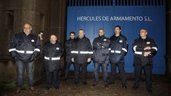 Empleados de seguridad de la f�brica de armas que han dejado de prestar sus servicios por impago 