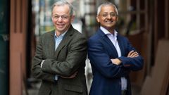 Los qu�micos brit�nicos David Klenerman (i) y Shankar Balasubramanian (d) y el biof�sico franc�s Pascal Mayer (no en la imagen) han sido reconocidos hoy con el Premio Princesa de Asturias de Investigaci�n Cient�fica T�cnica 2026
