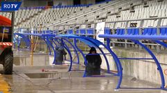 Reformas de los banquillos del Carlos Tartiere