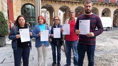 Representantes de la Junta Directiva de la Federaci�n vecinal de Gij�n