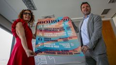 Mar&iacute;a Outeiral y Jos&eacute; Ram&oacute;n Romero presentaron el programa de las Festas do Ver&aacute;n de Boiro.