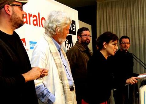 Santiso, a la derecha, durante la celebraci�n del domingo.