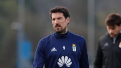 Toche Requexon Real Oviedo.Toche, durante un entrenamiento