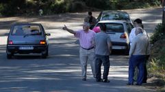 Lugar del accidente en Carral.