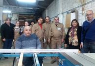 Participantes en el taller, con Adolfo L�pez y Jos� Mu��o, entre otros. 