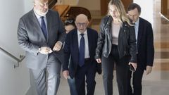 El exministro de Hacienda Cristbal Montoro, el pasado mes de abril antes de comparecer ante la comisin de investigacin del Congreso de los Diputados sobre la denominada Operacin Catalua.