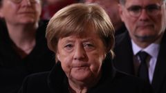 La excanciller alemana Angela Merkel en el funeral de Estado por el expresidente alem�n Horst Koehler, en la catedral de Berl�n, el pasado 18 de febrero.