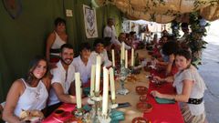 Una de las muchas comidas de particulares que se celebran en Pontevedra con motivo de la Feira Franca. En la imagen, la edici�n del 2019