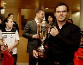 Pardeiro logr� un doblete hist�rico, aqu� con la Copa de Espa�a.