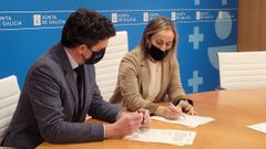 El delegado territorial de la Xunta, Javier Arias, y la conselleira Ethel V�zquez