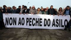 Concentraci�n celebrada el pasado s�bado delante del asilo