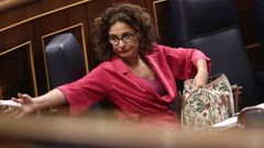 La ministra de Hacienda, Mar�a Jes�s Montero, el pasado jueves en el Congreso
