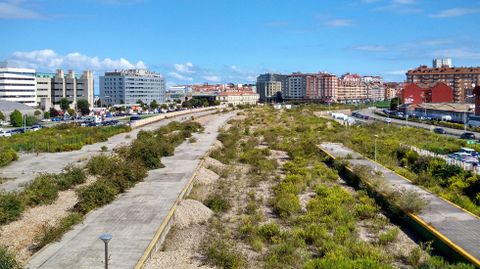 Vista de la playa de vas de Gijn