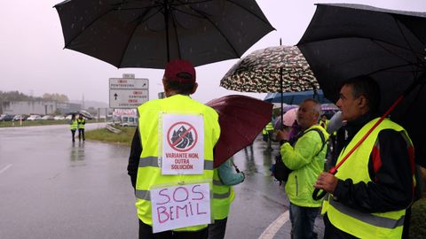 Marcha vecinal contra el trazado la variante oeste de Caldas