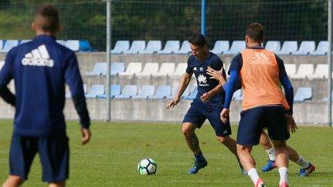 Saul Berjon Real Oviedo Requexon.Saul Berjon, durante el entrenamiento en El Requexon