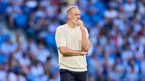 Matarazzo, que cumpl�a sanci�n ante el Celta, en un partido anterior.
