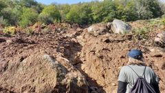 Un aspecto de una de la zonas afectadas por el derrumbe, en la parroquia de L�ncora