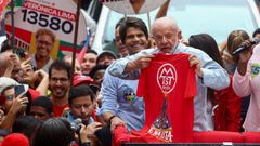 Lula da Silva en apoyo a los sintecho brasile�os.