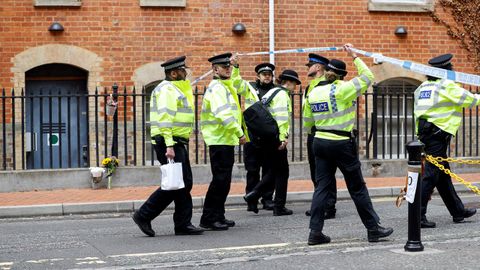 Agentes de la polic�a brit�nica en una imagen de archivo
