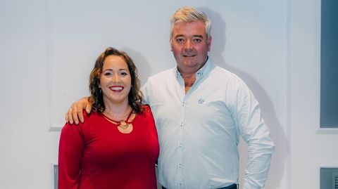 Marta Marisa Blanco Mourelle y Alberto Mourelle, primos que llevaron la batuta de la organizaci�n del encuentro 